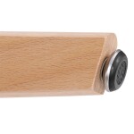 Jídelní stůl 120x80x74 cm, MDF, bílý matný lak, masiv buk