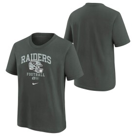 Nike Dětské tričko Las Vegas Raiders NFL Helmet Essential T-Shirt Anthracite (YOUTH)