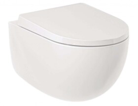 KLUDI - Resa D Závěsné WC se sedátkem SoftClose, Rimless, Spiralflush, lesklá bílá 24WCSET43