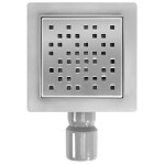 REA - Podlahová vpusť DOTS 120x120 kartáčovaný nikl REA-G6202