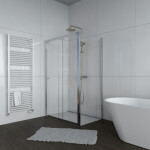 H K - Sprchový kout Flexi 110x80, L/P varianta včetně sprchové vaničky z litého mramoru SE-FLEXI11080/THOR-11080