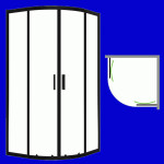 Laveo - Desna - čtvrtkruhový sprchový kout 80x80 cm JKD_786Z