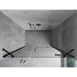 MEXEN/S - Mist-H sprchové dveře křídlové pravé 125, transparent, černá 8A5-125-001-70-00-P