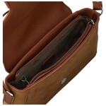 Módní dámská koženková kabelka na rameno Harper, hnědá