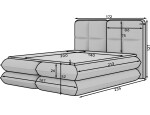Boxspring Tonila Rozměry: 140 x 200 cm, látka: Calmora 4