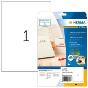 Herma Etikety A4 transparentní lesklé / Inkoustové fóliové etikety / 210x297 mm / 10 ks (8964)
