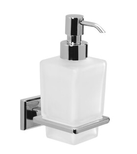 Gedy - COLORADO dávkovač mýdla, 230 ml, mléčné sklo, chrom 6981