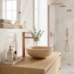 REA - Umyvadlová baterie Venti Brush Copper vysoká REA-B9783