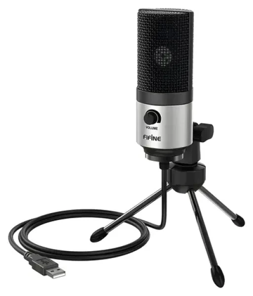 FIFINE K669BS stříbrná / stolní mikrofon / kondenzátorový / trojnožka / USB (K669BS)