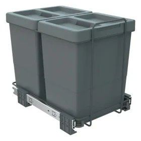 ELLETIPI ECOFIL Vestavný výsuvný odpadkový koš s rámem / 18+18 l / Víko Flip-up / 47,5 × 32,5 × 45 cm