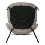 Židle jídelní, lanýžová látka, černé kovové nohy.