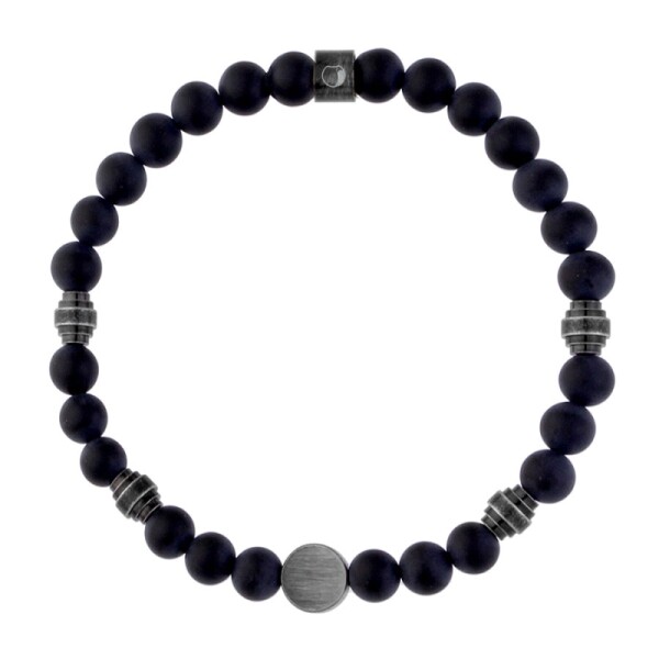 Korálkový náramek Domenico - 6 mm Onyx, Černá 21 cm