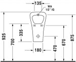 DURAVIT - DuraStyle Pisoár, zadní přívod vody, bílá 2804300000