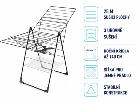 Leifheit Sušák na prádlo Classic 250 Flex Black 81472