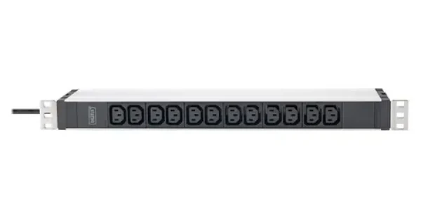 DIGITUS PDU DN-95426 černá / Zásuvková lišta / 19" / 1U / 12x C13 / 16 A / 2 m (DN-95426)