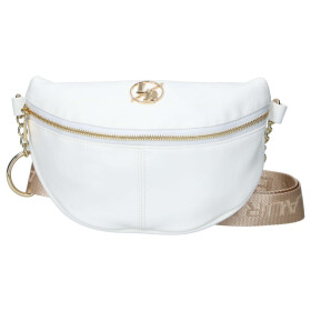 Stylová dámská koženková kabelka Ada, bílo-zlatá