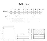 Materasso Postel čalouněná MELVA - bočnice ROZMĚR: 160 x 200 cm,šedá
