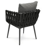 Zahradní židle, kov, látka, šedá, AZC-1105 GREY