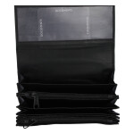 Univerzální kožená peněženka Romča , číšnický flek, černý