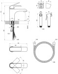RAVAK - Flat Umyvadlová baterie s bidetovou sprškou, chrom X070438