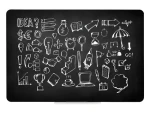 2x3 Qboard Magnetická tabule černá / bezrámová / matný povrch / 87 x 57 cm