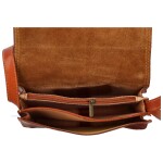 Dámská kožená crossbody taška v pevném provedení Silvia, koňaková