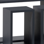 Polička nástěnná, sada 3 ks, MDF, barva šedá matná, baleno v ochranné fólii