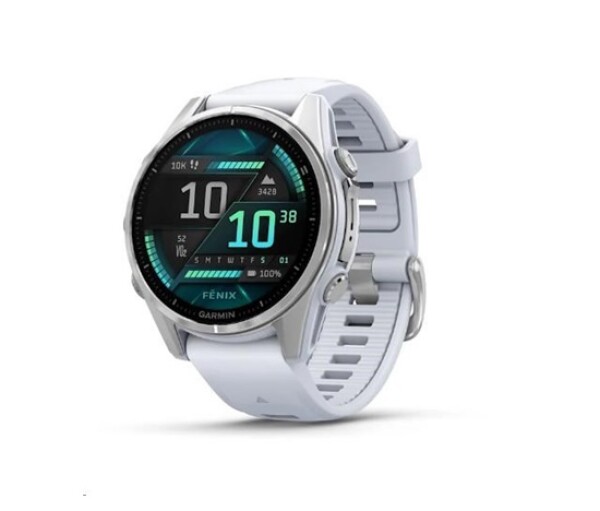 Garmin fenix® 8 – 43 mm, AMOLED, Silver / Whitestone se silikonovým řemínkem, EU EDF_2393762