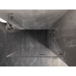 MEXEN/S - Lunar L sprchový kout dveře křídlové pravá 85 x 90, transparent, nikl kartáčovaný 834L-085-090-97-00-P