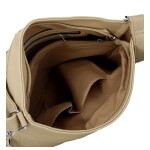 Trendy dámská koženková crossbody kabelka Alena, krémová