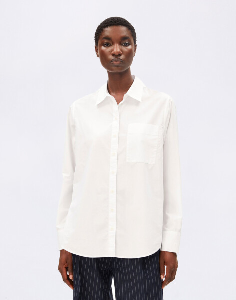 Armedangels Loose Poplin Shirt Blouse 188 white L