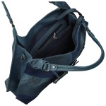 Módní dámská koženková kabelka na rameno Nives, modrá