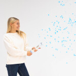 Vystřelovací konfety světle modré 28 cm Vystřelovací konfety světle modré 28 cm