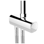 Mereo Sprchový set s tyčí, hadicí, ruční a talíř. kulatou sprchou, slim, nerez CB95001SS1