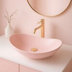 REA - Umyvadlo na desku ROYAL Powder Pink Matt 61x35 REA-U6374