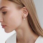 Stříbrná souprava šperků s bílou perlou a zirkony Monica - stříbro 925/1000, Stříbrná Bílá 38 cm + 7 cm (prodloužení)