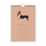 Rifle Paper Co. Nástěnný kalendář Dog of the Month 2027, zelená barva, papír