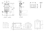GEBERIT - Kombifix Set předstěnové instalace, klozetu Arkas I a sedátka softclose, tlačítko Sigma20, černá lesk/černá mat SANI15CA5167
