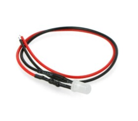 LED dioda s rezistorem na vodiči - Bílá, 5 mm 12 - 18V