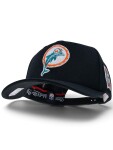 Mitchell & Ness Pánská kšiltovka Miami Dolphins NFL Black Out Sidepatch Classic Red Stretch-Snap