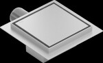 MEXEN - Flat podlahová vpusť čtverec 12x12 cm chrom 1010012