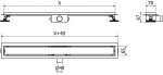 MEXEN/S - Flat M12 odtokový žlab 50 cm zlatý 1521050-15