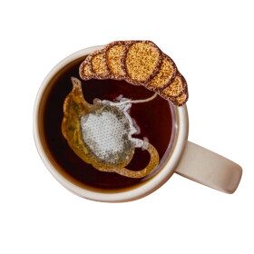 TEA HERITAGE Čaj Rooibos Cinnamon Roll Pot – 5 ks, oranžová barva, textil