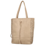 Módní dámský koženkový set kabelek Safira, béžový