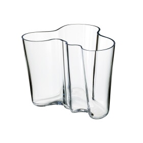 Iittala Skleněná váza Aalto 16 cm – Clear, čirá barva