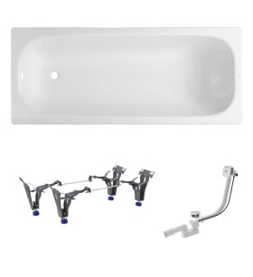 Obdélníková vana SAT Vivien 170x70 cm smaltovaná ocel levá i pravá SATVIVI170APN SATVIVI170APN