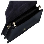 Luxusní dámská kožená kabelka na rameno Elizza, tmavě modrá