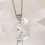 Royal Fashion stříbrný pozlacený Swarovski náhrdelník Srdce DPS0520