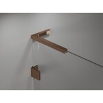 MEXEN/S - Lunar L Duo sprchové dveře křídlové 140, transparent, růžové zlato 834DL-140-000-60-00