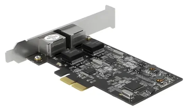 Delock / Síťová karta / PCI Express x2 / 2x RJ45 2,5 Gigabit LAN / RTL8125 (89530)